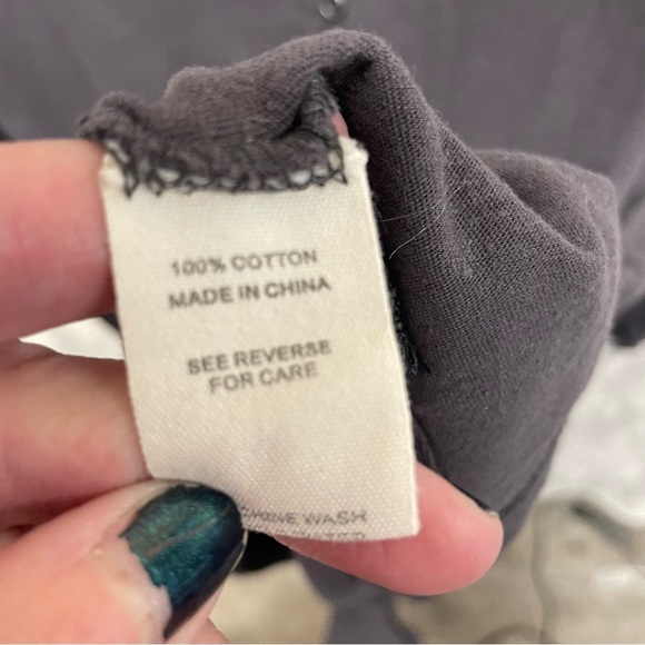 BKE gimmicks women’s gray Henley slouchy lagenlook women’s large grunge - Picture 7 of 8